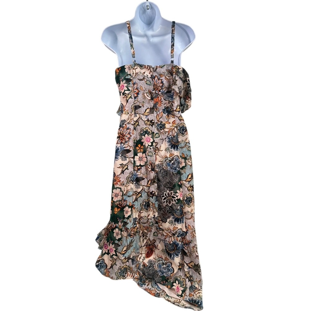 Rachel‎ Roy Floral High Low Dress Ruffle Chiffon Boho Romantic Cottagecore Sz 8 - Picture 3 of 8